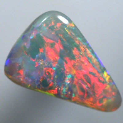 SOLID SEMI BLACK OPAL Bright candy red over blue, green